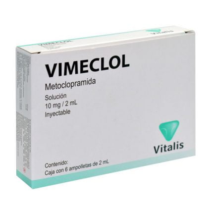 VIMECLOL SOL. INY. C/6 AMPTAS. 10 MG/2 ML. - 6 - INYECTABLE ...